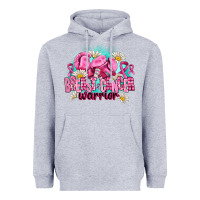 Heather Grey breast cancer warrior Heavyweight Hoodie - AdoDesignShop