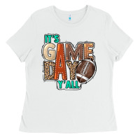 White It's game day y'all Ladies Tee - HowdyJamesFarm