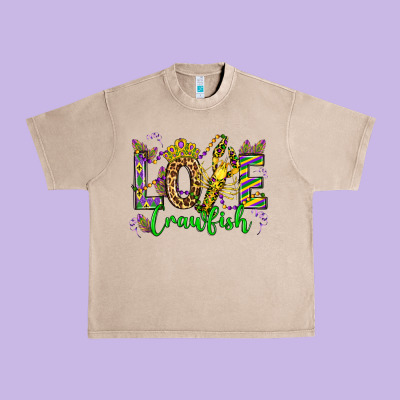 Love Crawfish Mardi Gras Olivia Urban Heavy Tee Designed By Oliviacreatesart