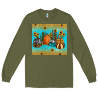 Army Green fall pumpkin tumbler Long Sleeve Tee - RanaPortraitStore