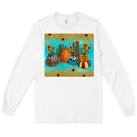White fall pumpkin tumbler Long Sleeve Tee - RanaPortraitStore