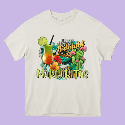Midnight Margaritas Heavy Core Tee Designed By Texasbilliewilder