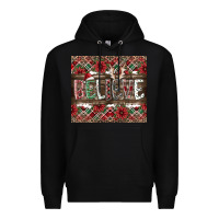 Black Believe Premium Hoodie - CowhideDigitalArt