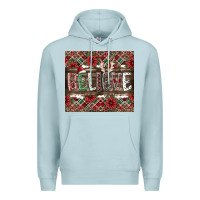 Blue Mist Believe Premium Hoodie - CowhideDigitalArt