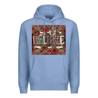 Colony Blue Believe Premium Hoodie - CowhideDigitalArt