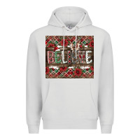 Dove Grey Believe Premium Hoodie - CowhideDigitalArt