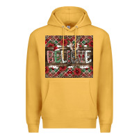 Mustard Believe Premium Hoodie - CowhideDigitalArt