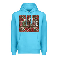 Ocean Blue Believe Premium Hoodie - CowhideDigitalArt