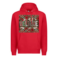 Red Believe Premium Hoodie - CowhideDigitalArt