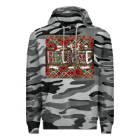 Slate Camo Believe Premium Hoodie - CowhideDigitalArt