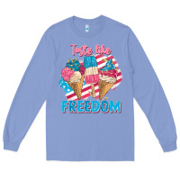 Colony Blue taste like freedom 4th of july Long Sleeve Tee - FaDigitalArtStudio