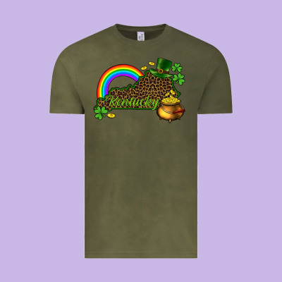 Kentucky Map St.patricks Vintage Tee Designed By Cowgirlartshop