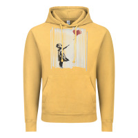 Vintage Mustard banksy balloon girl cute Vintage Hoodie - maiPhamDesign