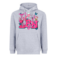 Heather Grey lpn cancer  nurse with Heavyweight Hoodie - AdoDesignShop