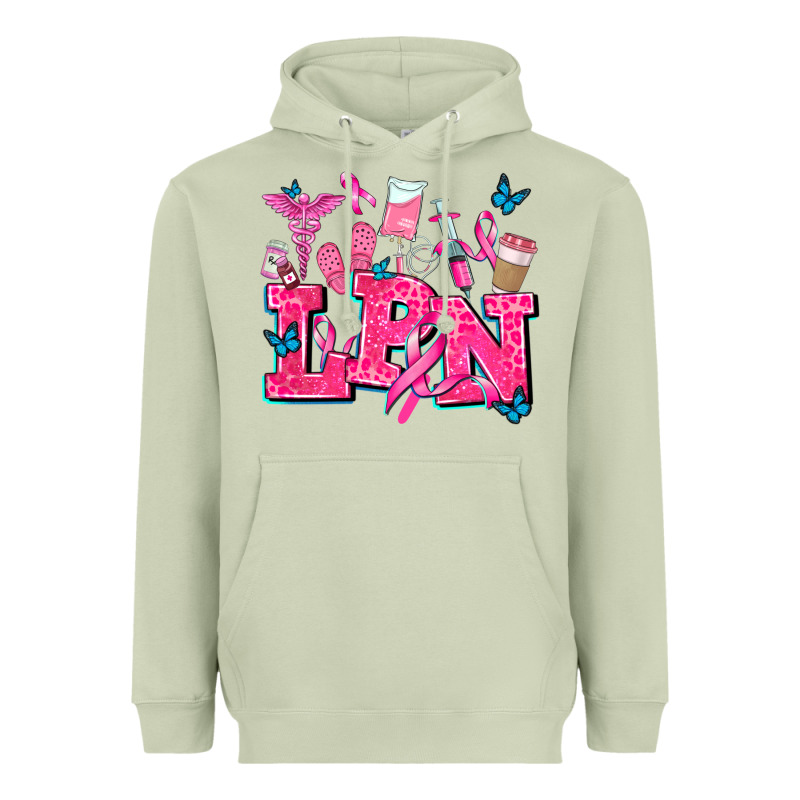 Lpn Cancer  Nurse With Heavyweight Hoodie by AdoDesignShop | Teevron