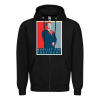 Black Bartlet For President Lover Gift Zipper Hoodie - maiPhamDesign