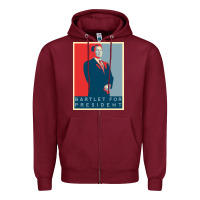 Burgundy Bartlet For President Lover Gift Zipper Hoodie - maiPhamDesign
