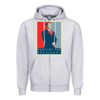 Heather Grey Bartlet For President Lover Gift Zipper Hoodie - maiPhamDesign