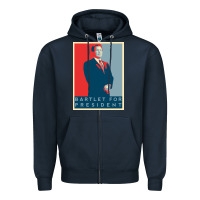 Navy Bartlet For President Lover Gift Zipper Hoodie - maiPhamDesign