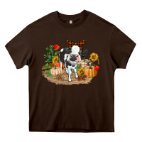 Chocolate Brown Fall baby cow Heavy Core Tee - RanaPortraitStore