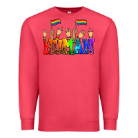 Cardinal human with hands and pride flags Premium Sweatshirt - AdoDesignShop