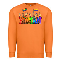 Carrot human with hands and pride flags Premium Sweatshirt - AdoDesignShop