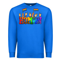 True Royal human with hands and pride flags Premium Sweatshirt - AdoDesignShop