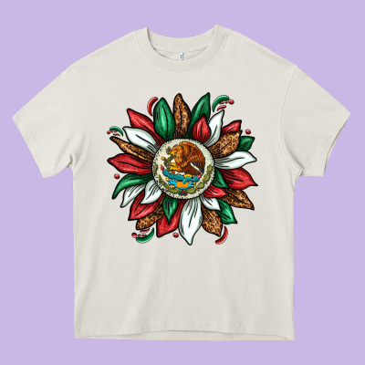 Mexican Sunflower Heavy Core Tee Designed By Texasbilliewilder