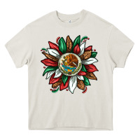 Cream Mexican Sunflower Heavy Core Tee - texasbilliewilder