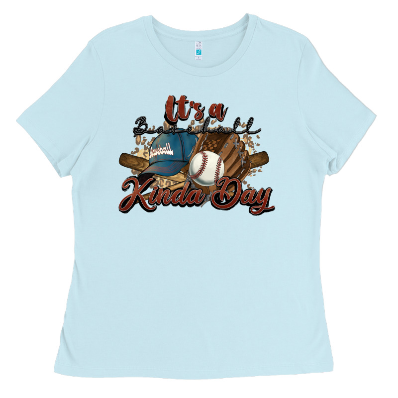 It's A Baseball Kinda Day Ladies Tee by HowdyJamesFarm | Teevron