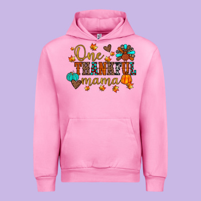 One Thankful Mama Urban Hoodie Designed By Jahusdesignshop