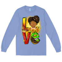 Colony Blue Love Juneteenth Long Sleeve Tee - FaDigitalArtStudio
