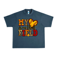 Midnight Navy my heart is on that field softball Urban Heavy Tee - Jasminsmagicworld