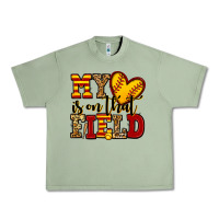 Oil Green my heart is on that field softball Urban Heavy Tee - Jasminsmagicworld