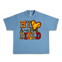 Pebble Blue my heart is on that field softball Urban Heavy Tee - Jasminsmagicworld