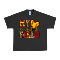 Pigment Black my heart is on that field softball Urban Heavy Tee - Jasminsmagicworld