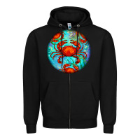Black crab Zipper Hoodie - BarkalooDesign
