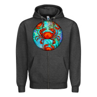 Charcoal Heather crab Zipper Hoodie - BarkalooDesign