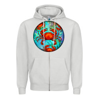 Dove Grey crab Zipper Hoodie - BarkalooDesign