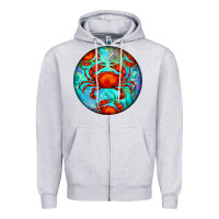 Heather Grey crab Zipper Hoodie - BarkalooDesign