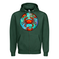 Sports Green crab Zipper Hoodie - BarkalooDesign