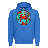 True Royal crab Zipper Hoodie - BarkalooDesign