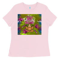 Bubblegum Pink inhale the good shit exhale the bad bullshit Ladies Tee - TumblerDesignByShophia