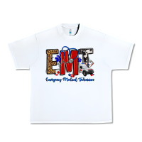 White emt emergency medical technician Urban Heavy Tee - OliviaCreatesArt