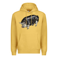 Antique Gold poland china pig Premium Hoodie - LillyAllenDesigns