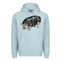 Blue Mist poland china pig Premium Hoodie - LillyAllenDesigns