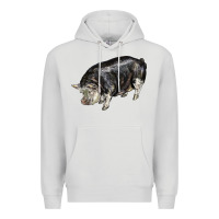 Dove Grey poland china pig Premium Hoodie - LillyAllenDesigns