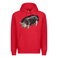 Red poland china pig Premium Hoodie - LillyAllenDesigns