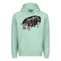 Seafoam poland china pig Premium Hoodie - LillyAllenDesigns