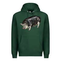 Sports Green poland china pig Premium Hoodie - LillyAllenDesigns